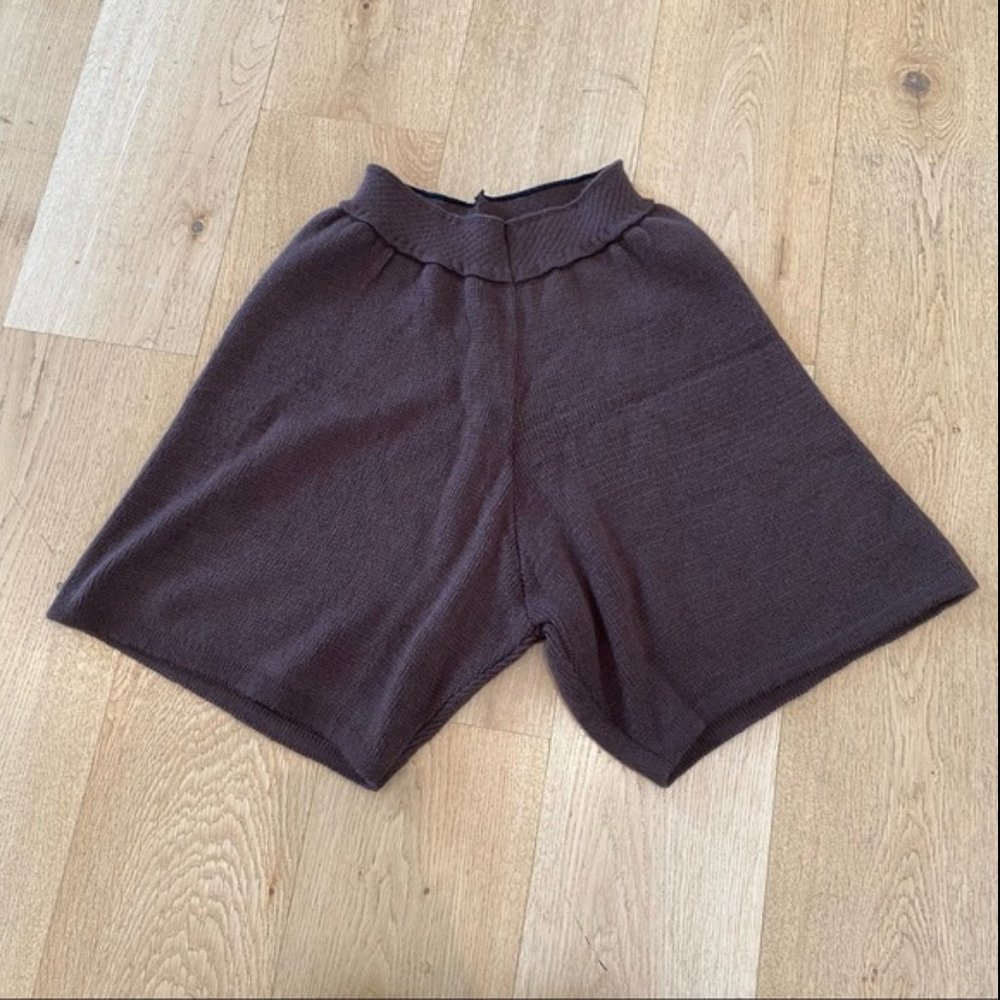 Boohoo Man Knit Lounge Shorts in Brown Size L